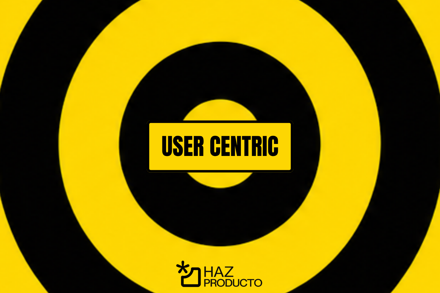 muestra diana con la palabra user centric en el centro
